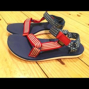 Teva American Flag Sandals - Size 8